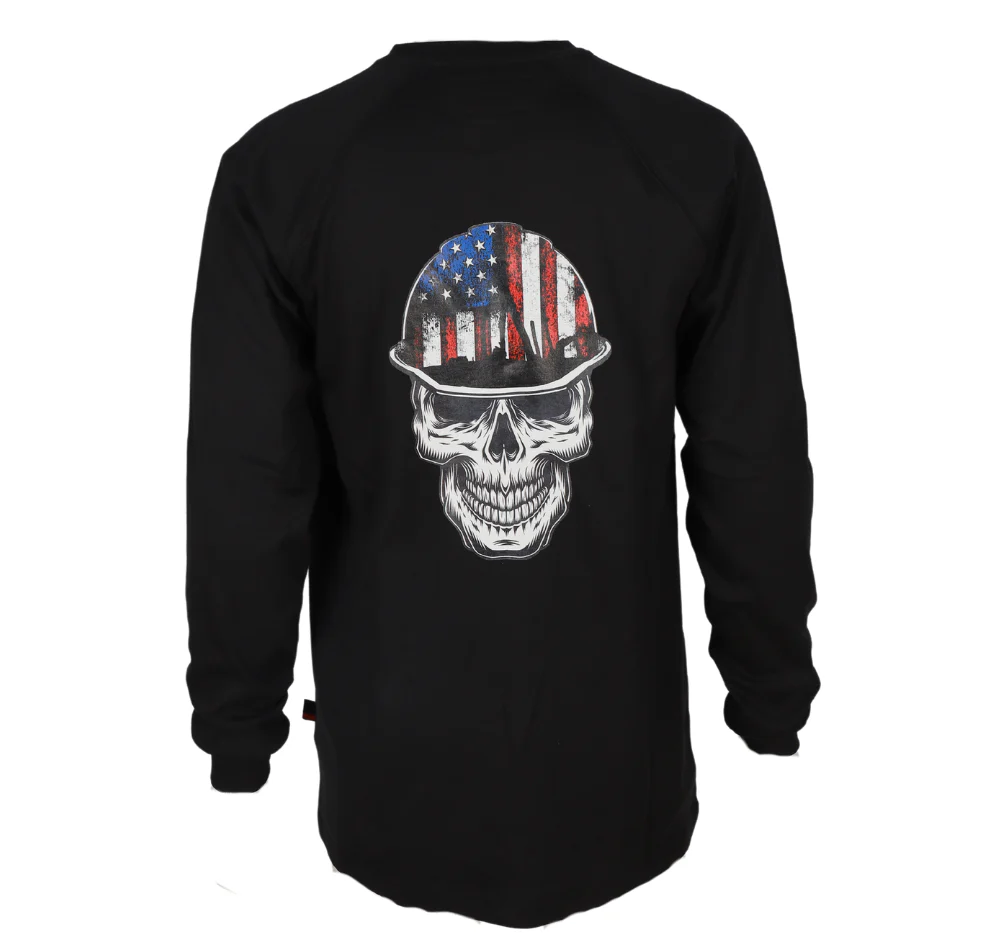 Picture of Forge FR MFRCNGP75 L/S MEN'S BLK EAGLE PRINT GRAPHIC CREW NECK T-SHIRT